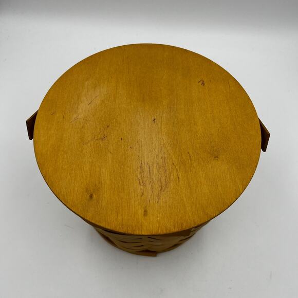 Peterboro Basket Co. Wooden Hand Basket Plastic Liner Picnic Cottagecore - Picture 3 of 13